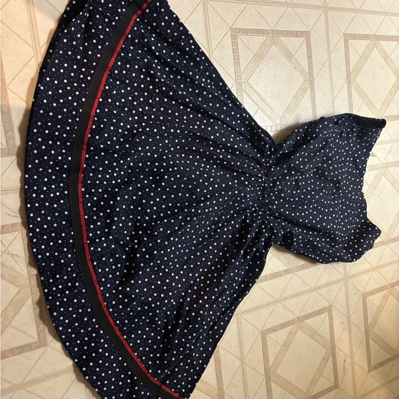 Polka Dot Kids Dress - Navy - Picture 5 of 5